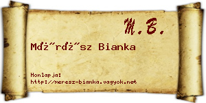 Mérész Bianka névjegykártya